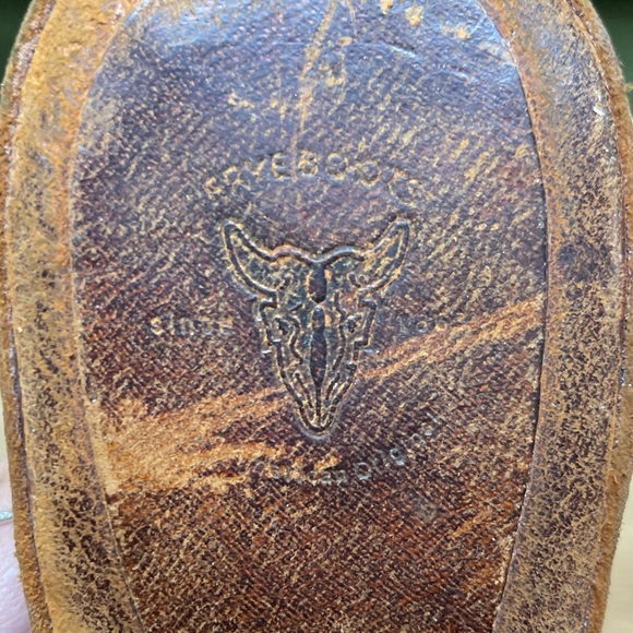 Frye Reese Slide Size 8 Distressed Brown Leather - Picture 11 of 14